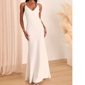 Lulus Infinite Glory White Maxi Dress Size XS NWOT